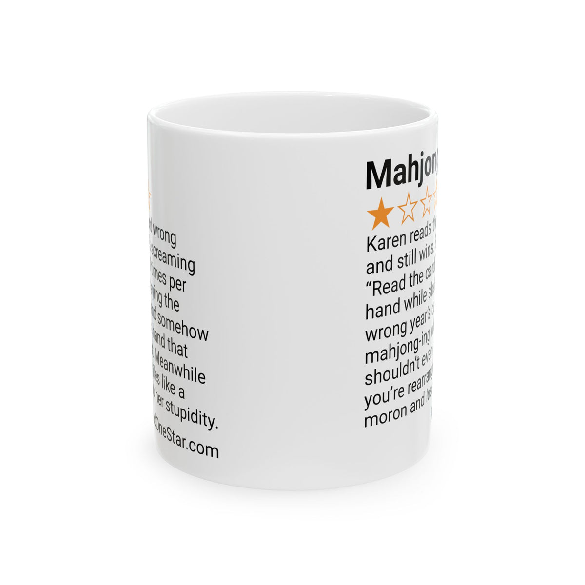 MAHJONG - READ THE CARD - WHITE MUG