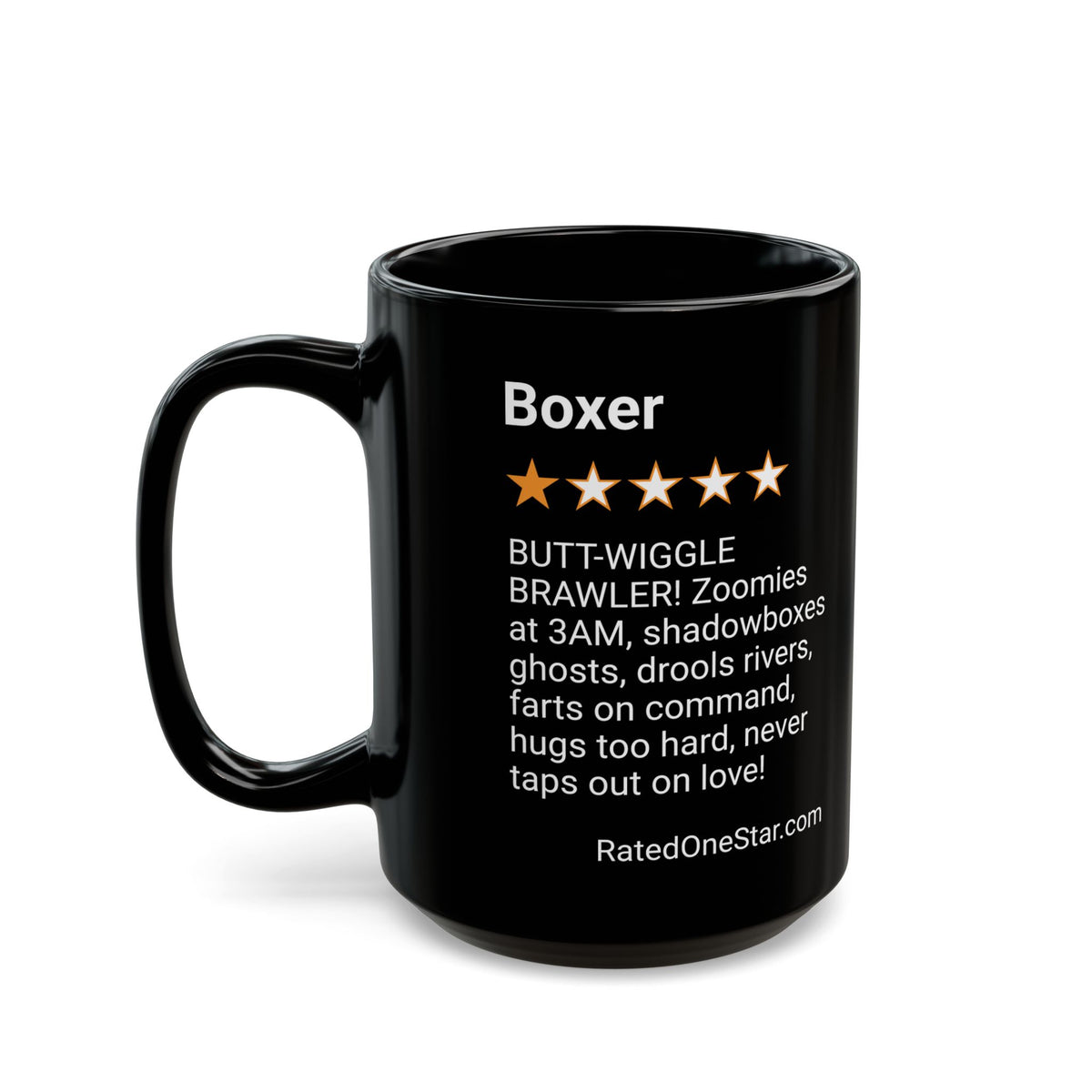 DOGS - BOXER - BLACK MUG