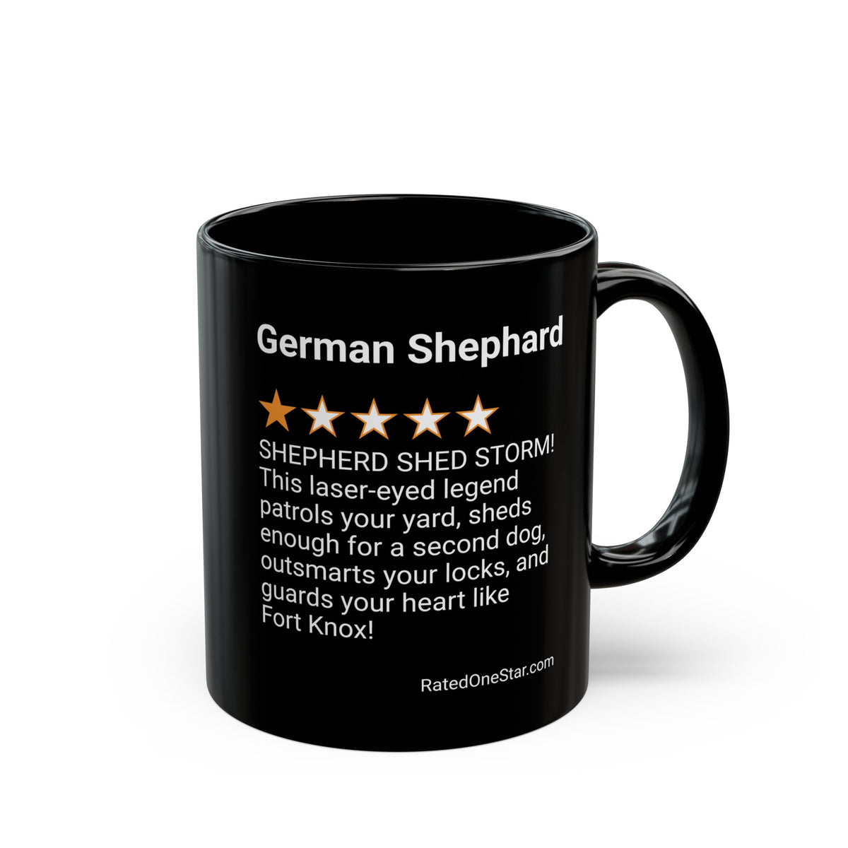 DOGS - GERMAN SHEPHERD - BLACK MUG