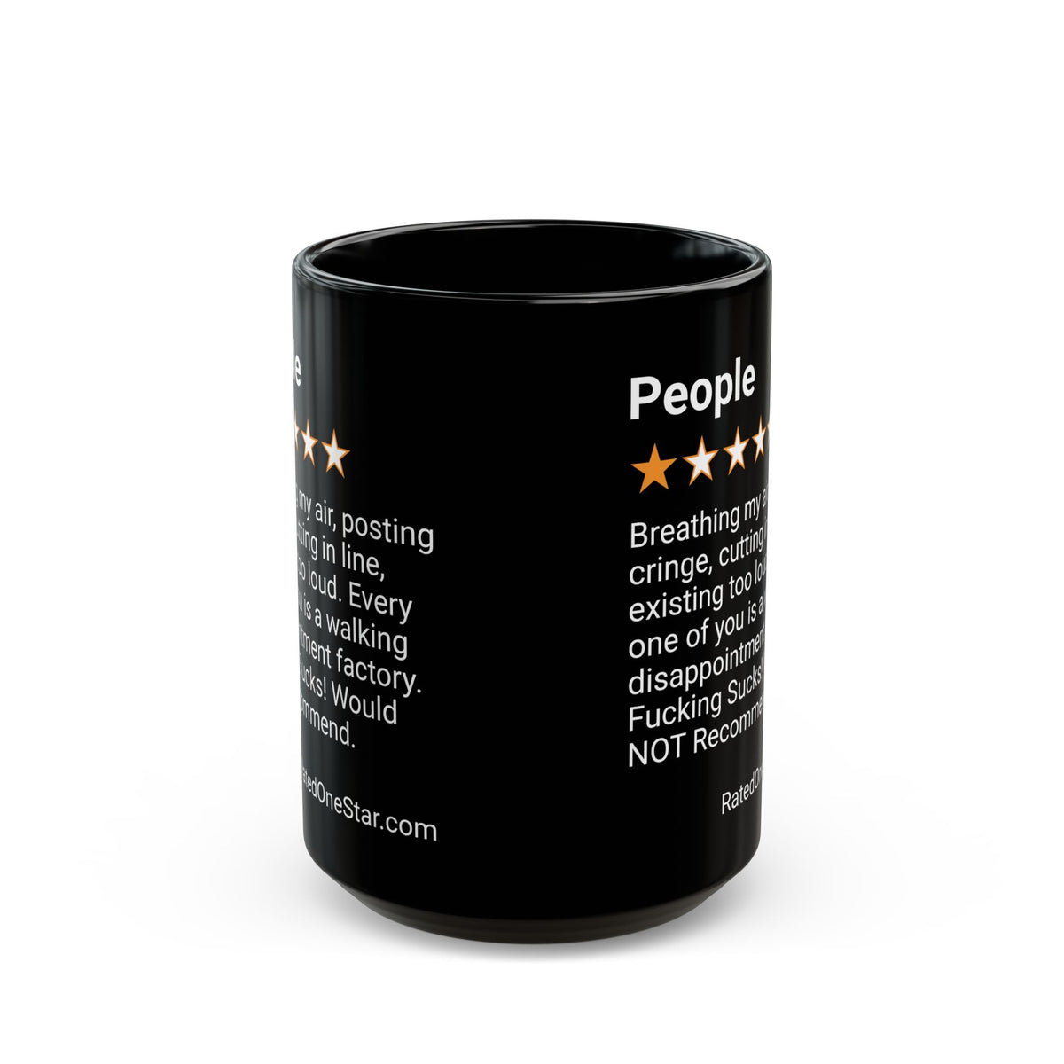 PEOPLE - POSTING CRINGE - BLACK MUG
