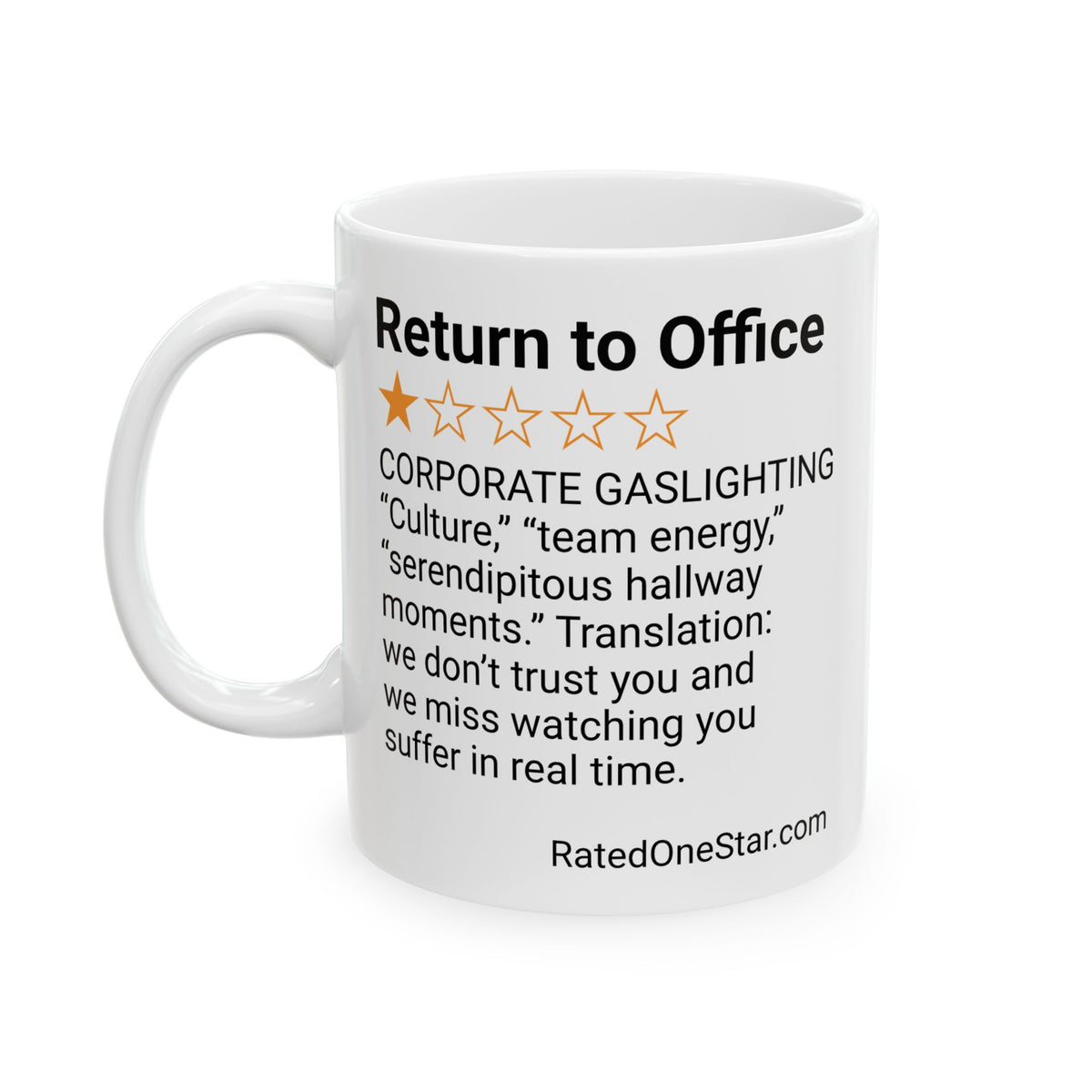 RETURN TO OFFICE - GASLIGHTING - WHITE MUG