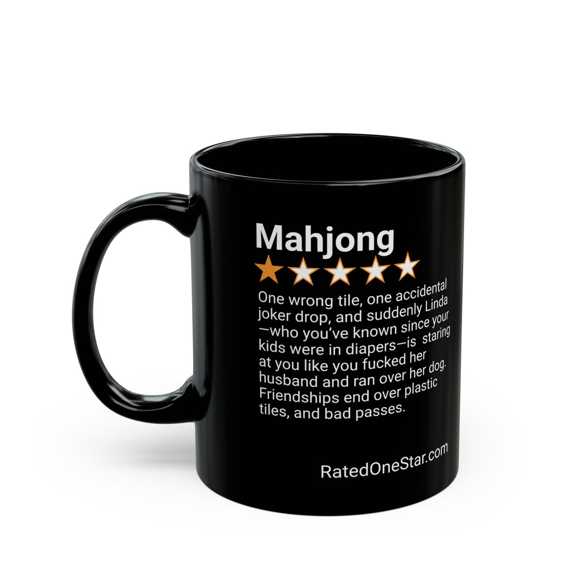 MAHJONG - BAD PASSES - BLACK MUG